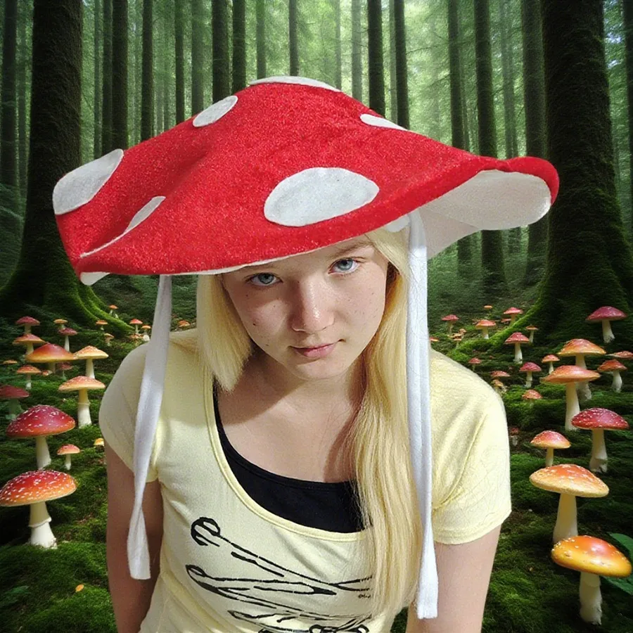微信图片_20260103233925_1521_59 Super Cute Spotted Mushroom Hat, Cartoon Plush Beret for Parties & Stage Performances - Image 1