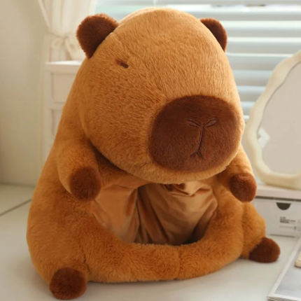 Aesthetic & Funny Capybara Cartoon Headpiece Hat, Plush Photo Prop for Travel